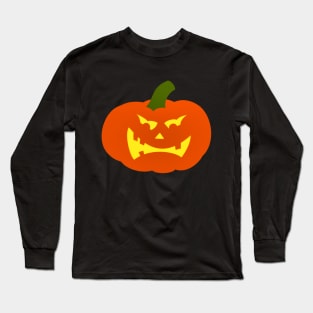 Halloween Funny Sad Pumpkin Face Long Sleeve T-Shirt